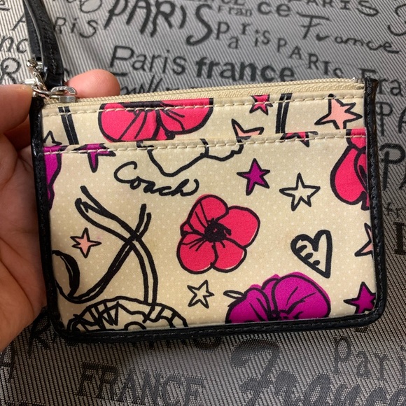 coach poppy key/ card holder wallet case - Picture 3 of 12